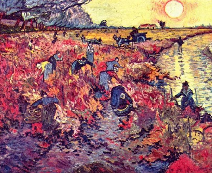 Vincent Van Gogh Die roten Weingarten oil painting picture